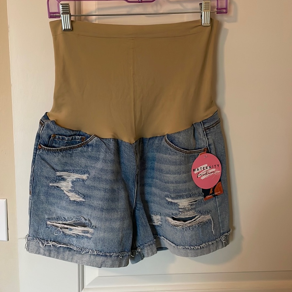 Denim Maternity Shorts